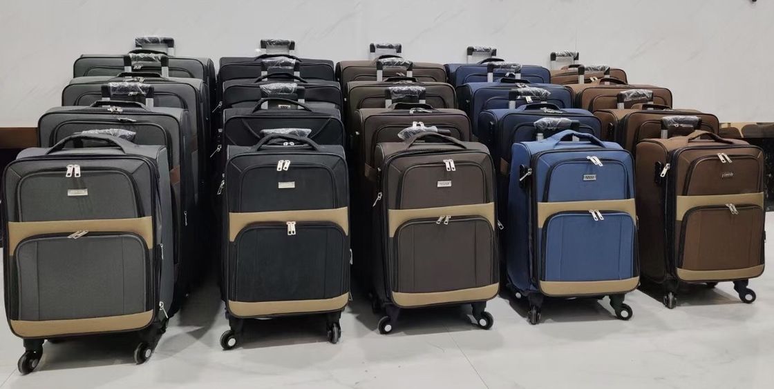 Çok renkli unisex kumaş iplik bagaj, poliester kumaş kabin bavul