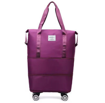 Büyük Kapasiteli Taşınabilir Çanta Evrensel Tekerlekli Çok Fonksiyonlu Seyahat Çantası Çok Katmanlı Genişleme İş Seyahatleri Duffel Çantası