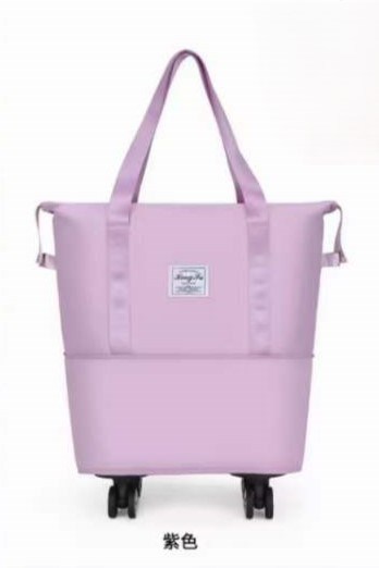 Yeni Geliş Dışarıya Özel Logo Büyük Kapasite Su geçirmez Moda Hafta sonu 4 Tekerlekli Çanta