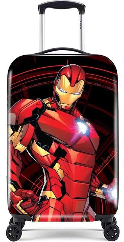 Karikatür Baskı Çocuk Hard Case Bagaj Superman Okul Çocuk Bavul ABS PC 4 Tekerlek Çocuk Hard Shell Bagaj