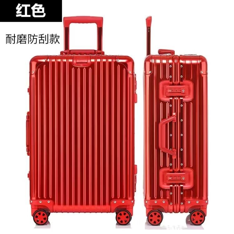 Alüminyum Çerçeve Sessiz Tekerlekli Seyahat Arabası Dayanıklı Sert Kabuk Özel Yol Bavulları