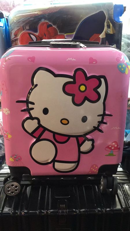 Logo Özel 18 Inç Yeni Karikatür Yükleme Küresi Çocuklar için Evrensel Tekerlekli Trolley Küresi Anime Bagaj Çocuk Bagajı