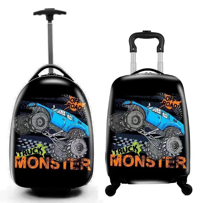 Bagaj Çocuk Fabrikası Özel Çok Şekilli Yeni Tasarım ABS Karikatür Baskı Çocuklar Taşınabilir Trolley Çanta Çocuk Çanta