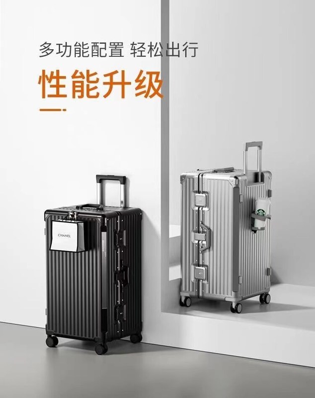 Çanta çerçevesi araba evrensel tekerlekli bavul büyük kapasiteli bagaj çok fonksiyonel fermuar ve alüminyum