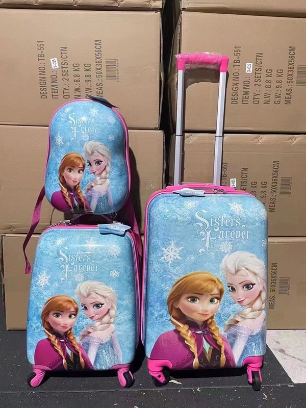 Modaya uygun çizgi filmler PC basılı Çocuklar sert kabuklu yolculuk çantası yolculuk arabası bagaj seti