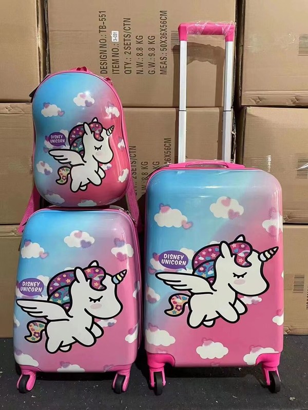 Özel Basılı Kapağı PC Trolley Hafif Seyahat 3pcs Seti Çanta Seyahat Çantası