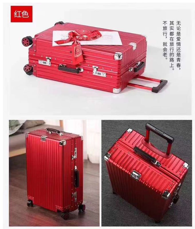 Guangzhou Tedarikçisinin Unisex Alüminyum Magnezyum Alaşım Çantası Büyük Bagaj Çantası Metal Talip ve Teslimat Kapısı