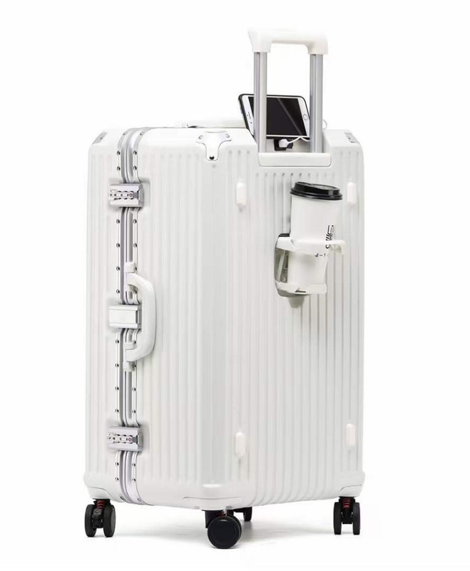 Fabrika Tedarikçisi Çok fonksiyonel Alüminyum Çerçeve Kutusu Kanca Çantalar TSA Kilitli Çanta Kutusu USB Soket Kupası