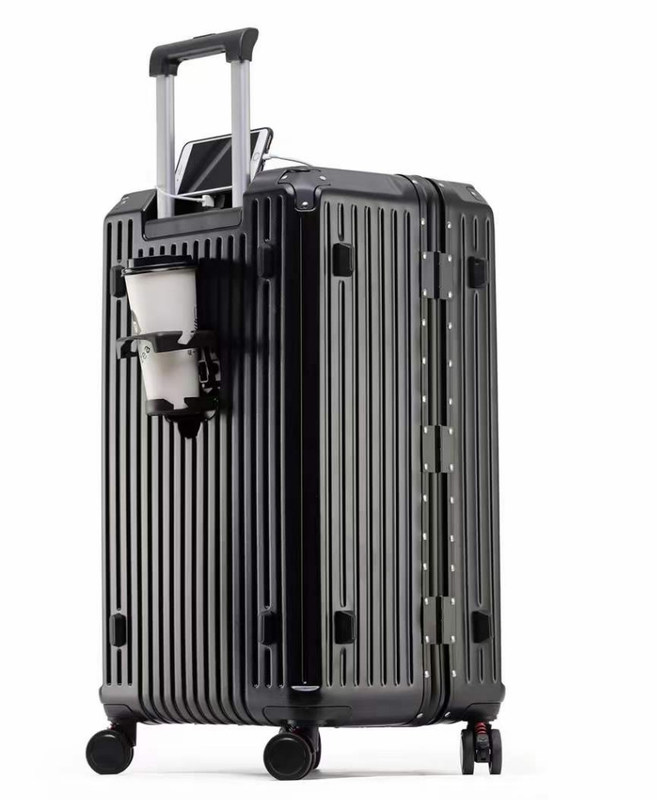 Yeni Gelişim Vintage Çok Fonksiyonlu Abs Alüminyum Bagaj Dayanıklı Araç Çantası Seyahat Bagaj Çantası Kupa Sahibiyle