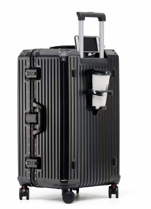 Yeni Gelişim Vintage Çok Fonksiyonlu Abs Alüminyum Bagaj Dayanıklı Araç Çantası Seyahat Bagaj Çantası Kupa Sahibiyle