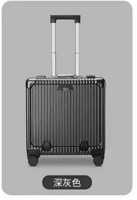Toptan PC 18 Inç Seyahat Arabası Bagaj Ön Açılış Çantaya Taşıyın Anticrack Cute Case Alüminyum Çerçeve Rol