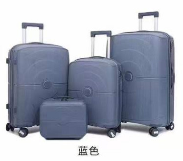 Fabrika tarafından tedarik edilen özel logo 4 adet Pp bagaj çantası seti seyahat bagajı seti Pp