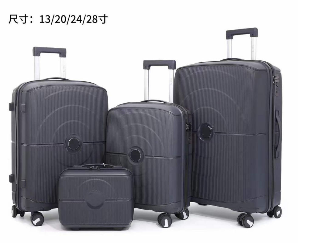 4 Parça Set Hafif Taşınabilir Spinner Valizler TSA Kilitle Çizik Karşıtı PP Malzemesi Genişletilebilir 20 24 28 Inch Bagaj