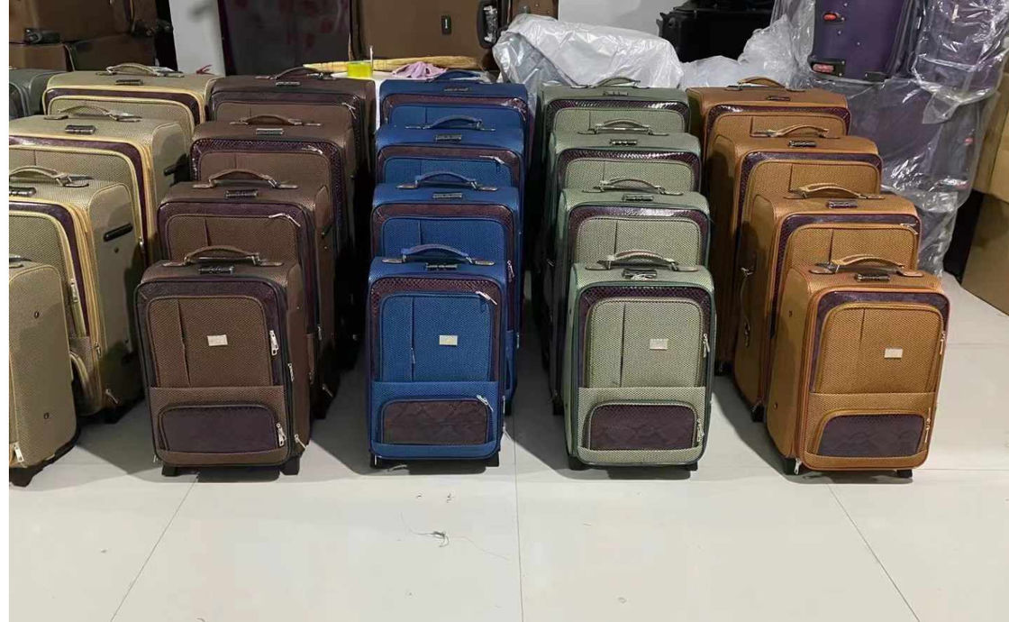 Kahverengi 4 Tekerlekli 3-PC Yuvarlak Eva Trolley Bagaj Genişletilebilir Spinner Bagaj Çantası Seti