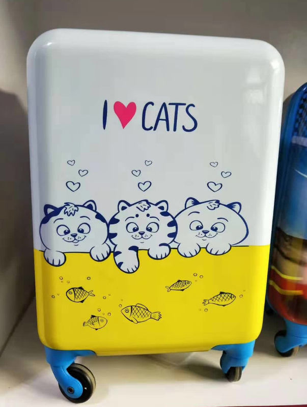 Tatlı Karikatür Resimleri 18 Inch PC Çocuk Bagaj Çantası Özel Resim Çocuk Trolley Çanta 3D Baskı Çocuk Seyahat Çantası